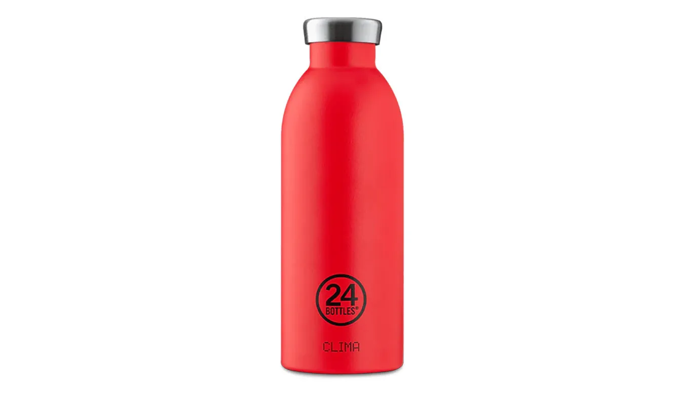 24 Bottles Clima Bottle Stone Hot Red 500ml