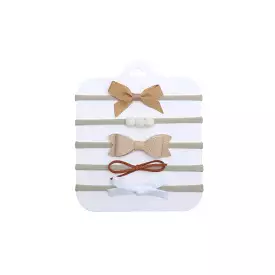 5-Piece Assorted Tiny Headband Set in Magic Mocha