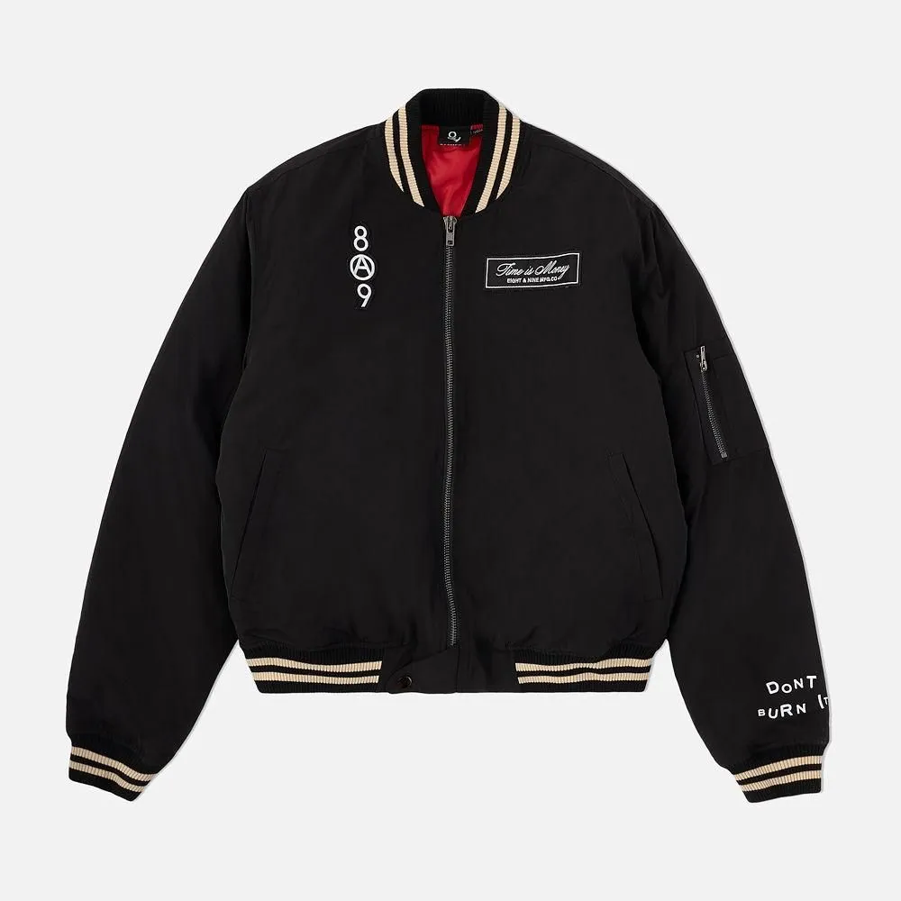 8&9 MFG Co.  Burning Time Bomber Jacket