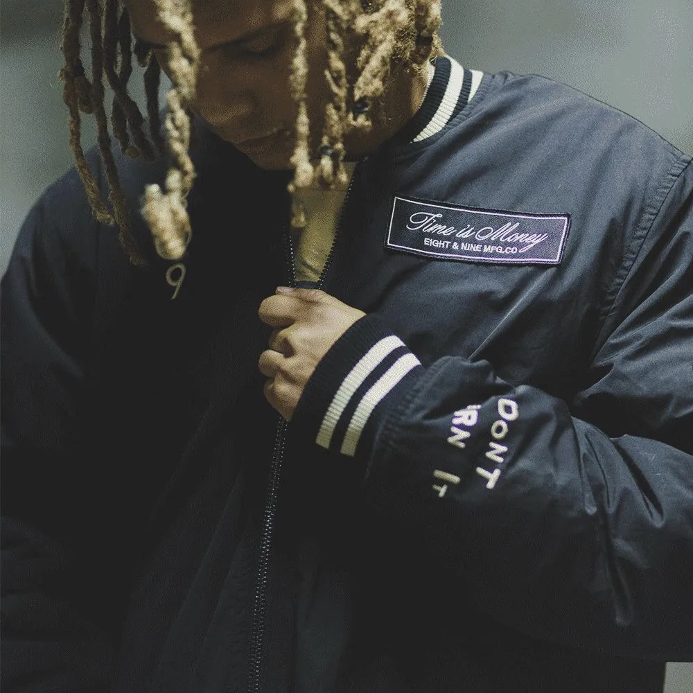 8&9 MFG Co.  Burning Time Bomber Jacket