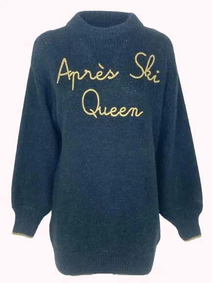 ABITO DONNA NERO IN MAGLIA APRES SKY QUEEN