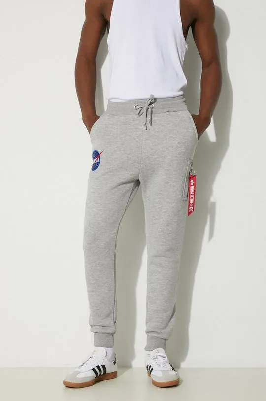 Alpha Industries joggers NASA Cargo Sweat Jogger gray color 118369.17