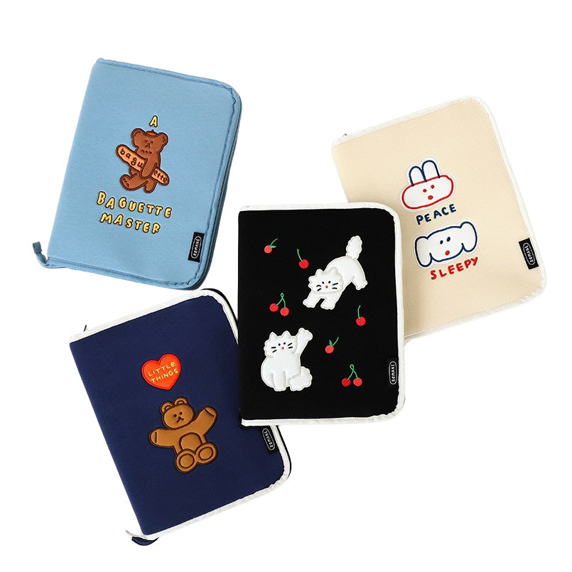 Animal Graphic Square 11 iPad Laptop Sleeves Cases Protective Covers Purses Handbags Pouches Sponge Cute Design Collage