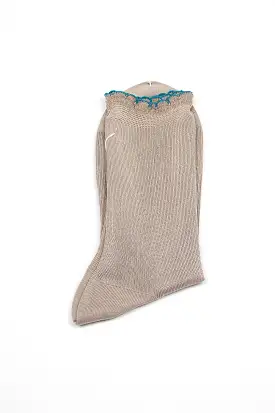 ANP-124 Organic Plain Socks Mocha