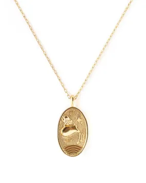 Aquarius Gold Zodiac Necklace