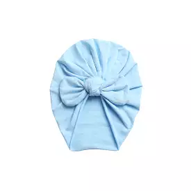 Baby Bunny Ear Turban in Sky