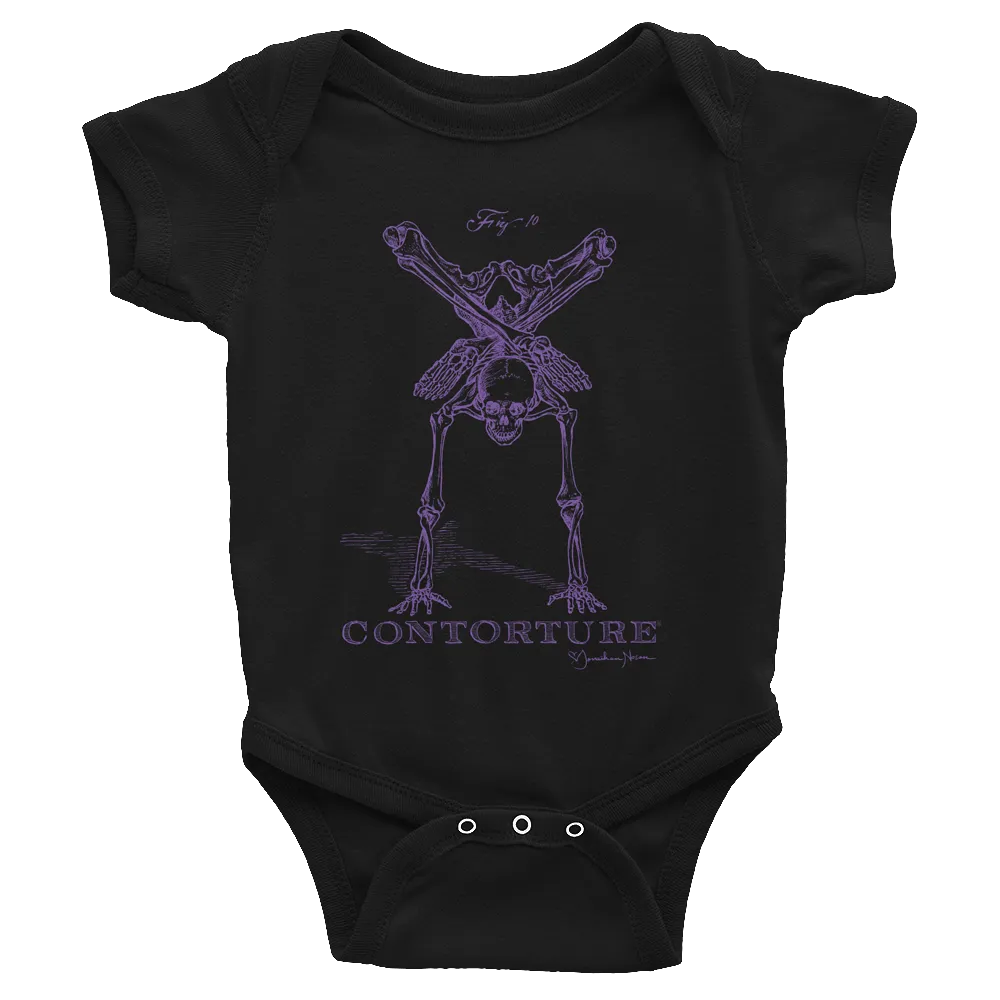 BABY Short Sleeve Bodysuit: Black Sabbath Purple