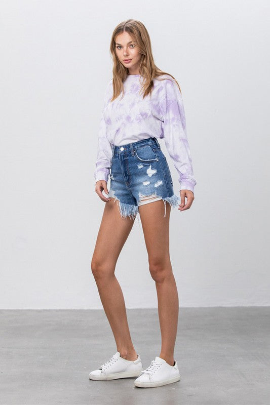 Barlyn High Rise Denim Shorts