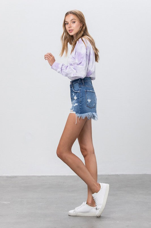 Barlyn High Rise Denim Shorts