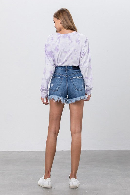 Barlyn High Rise Denim Shorts