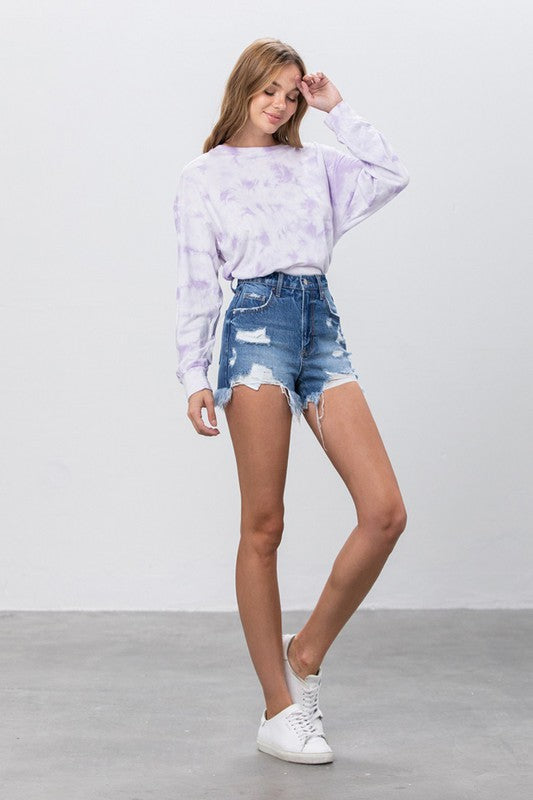 Barlyn High Rise Denim Shorts