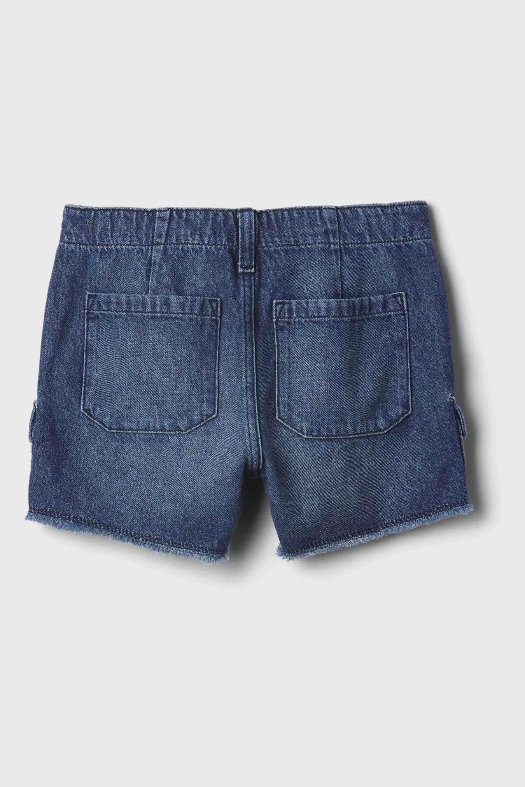 Blue Low Rise Stride Cargo Denim Shorts (5-13yrs)