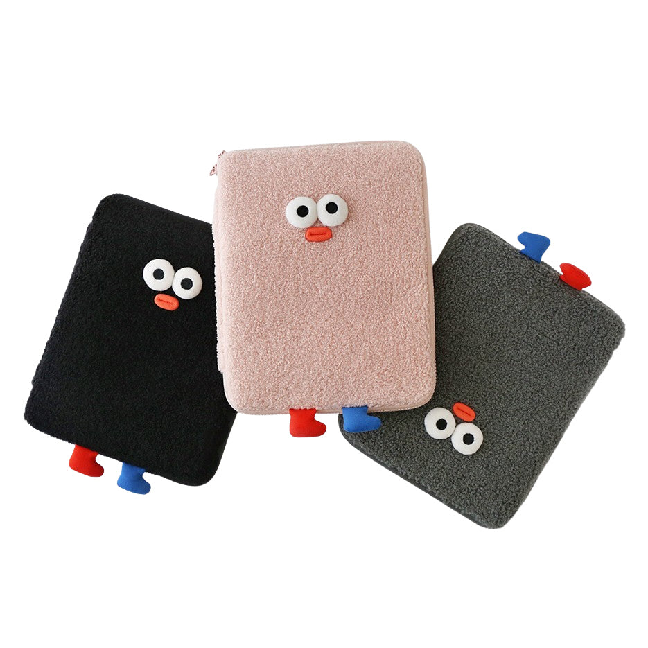 Boucle Cute Character Square 11 iPad Laptop Sleeves Cases Protective Covers Purses Handbags Sponge Pouches Design School Collage