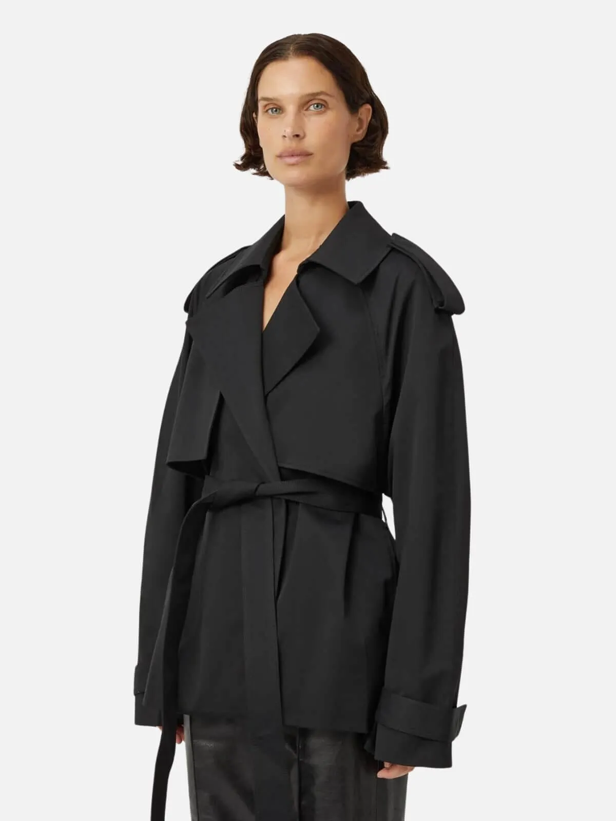 Burdock Trench Jacket - Black