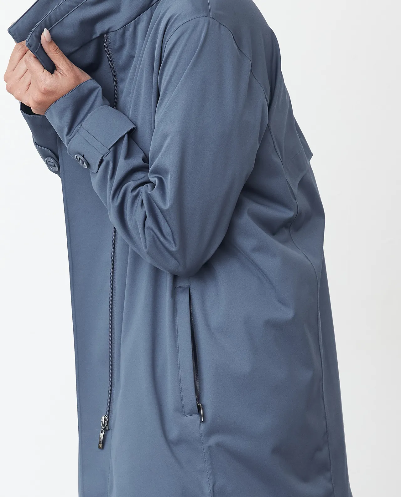 Buy Women's Waterproof Commuter Jacket In Navy Blue - Waterproof Raincoat - Protected Species