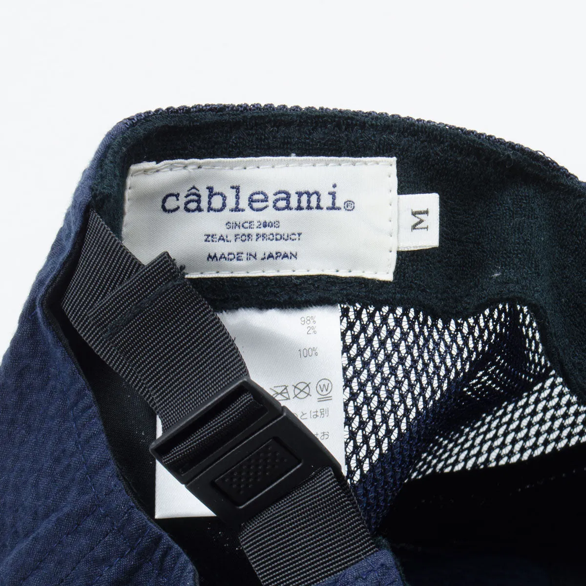 cableami - Seersucker / Mesh Jet Cap - Navy Solid