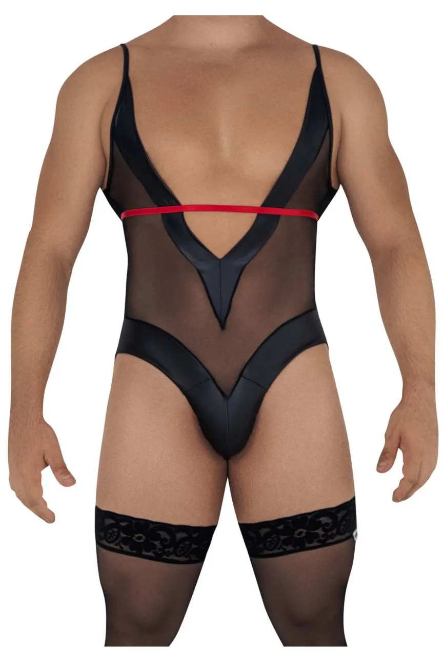 CandyMan 99600 Mesh Bodysuit Color Black