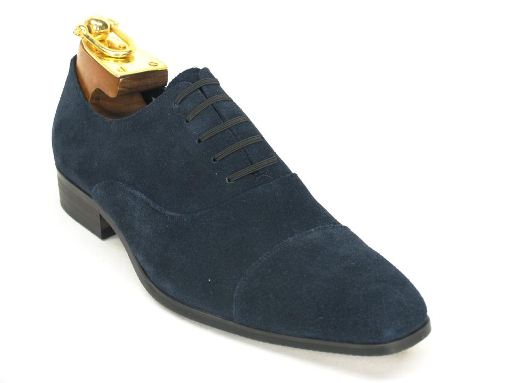 Cap Toe Leather Suede Slip on