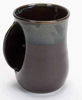 Clay in Motion - Handwarmer Mug - Left Handed (Mocha) #20MO