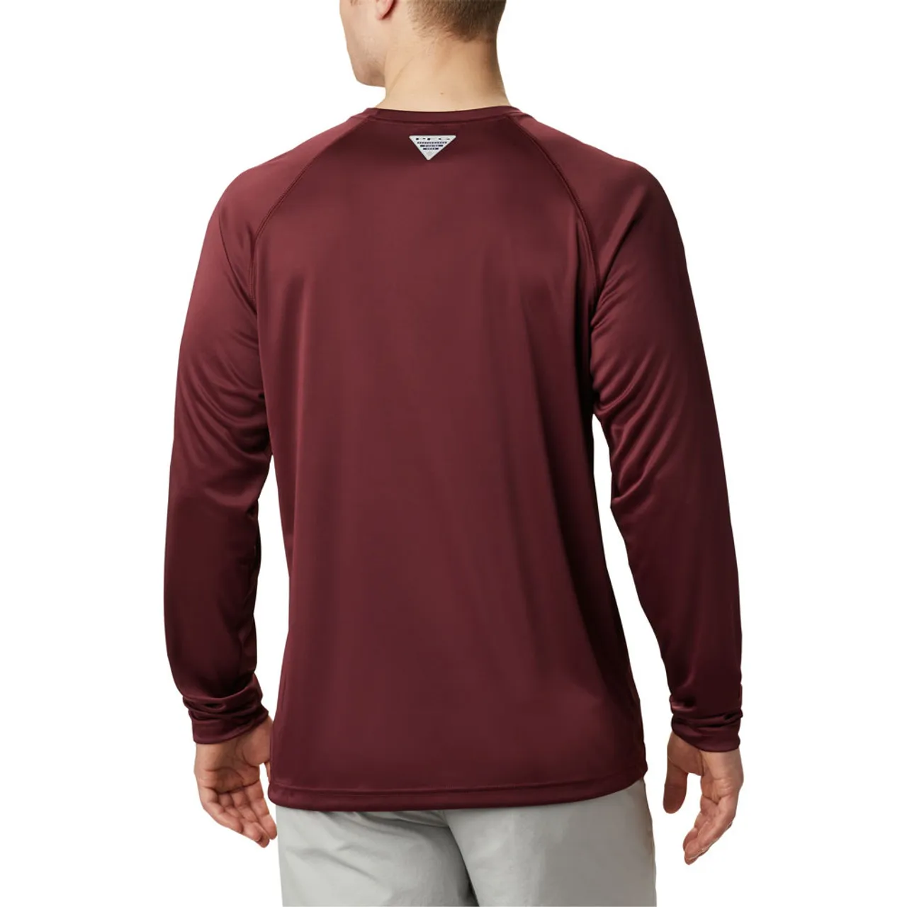 Columbia Men's Extended Sizing Maroon Terminal Tackle Long Sleeve Shirt