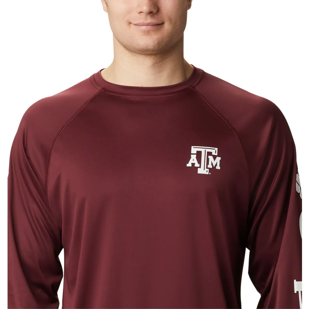 Columbia Men's Extended Sizing Maroon Terminal Tackle Long Sleeve Shirt