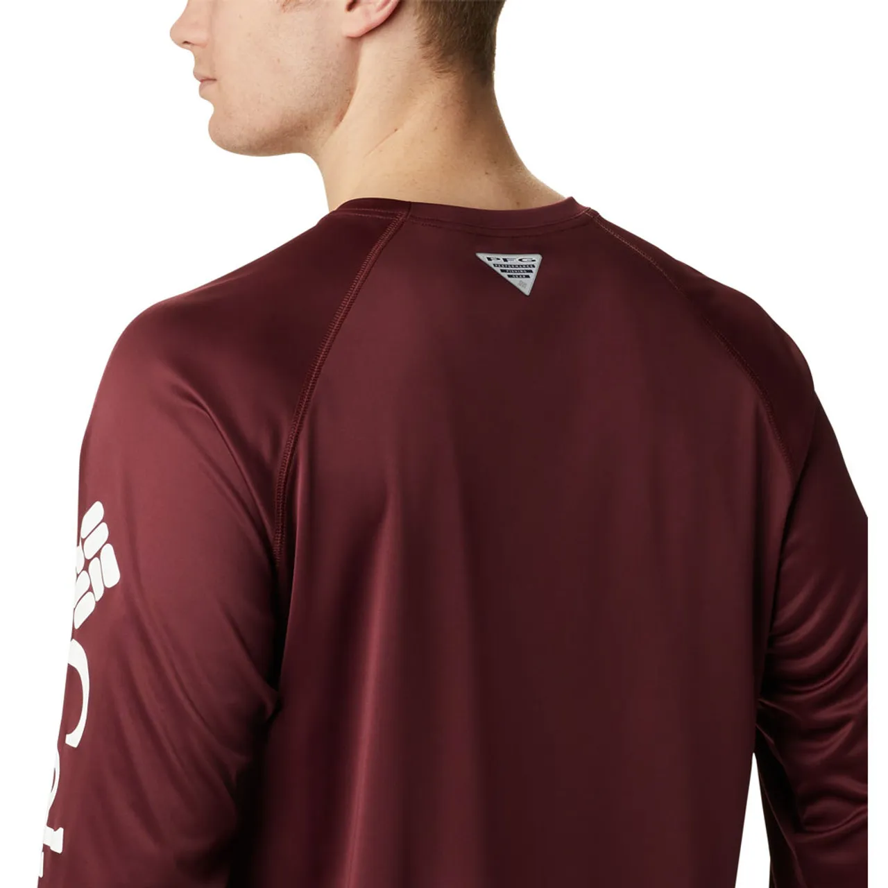 Columbia Men's Extended Sizing Maroon Terminal Tackle Long Sleeve Shirt