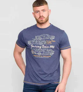 D555 Mens Vintage Cars Printed T-Shirt (BEESTON)