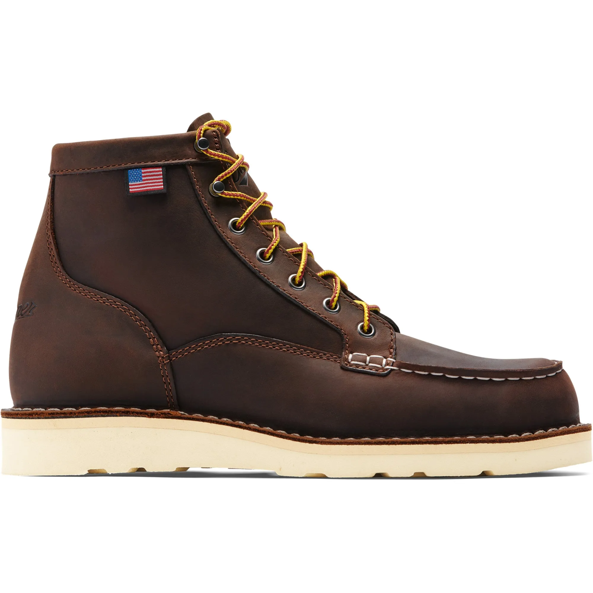 Danner Men's Bull Run Mocha Toe 6 Boot in Brown Steel Toe