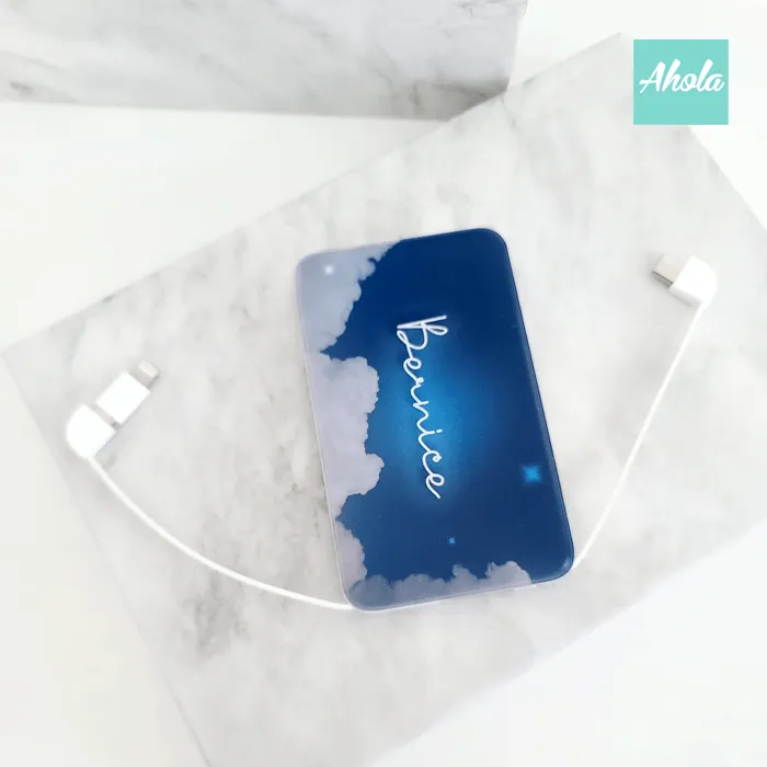 【Dreamy Sky】Portable Power Bank with built-in wire 內置線便攜式差電器