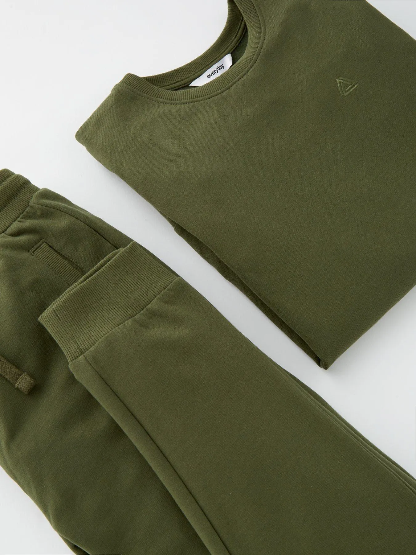 Everyday Boys Khaki Sweat Top And Jogger Set