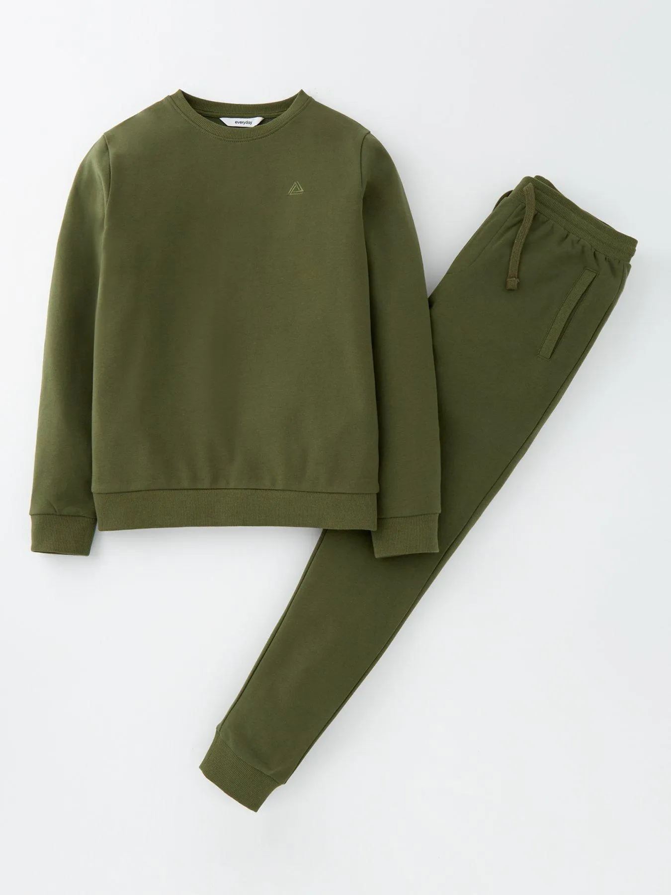 Everyday Boys Khaki Sweat Top And Jogger Set