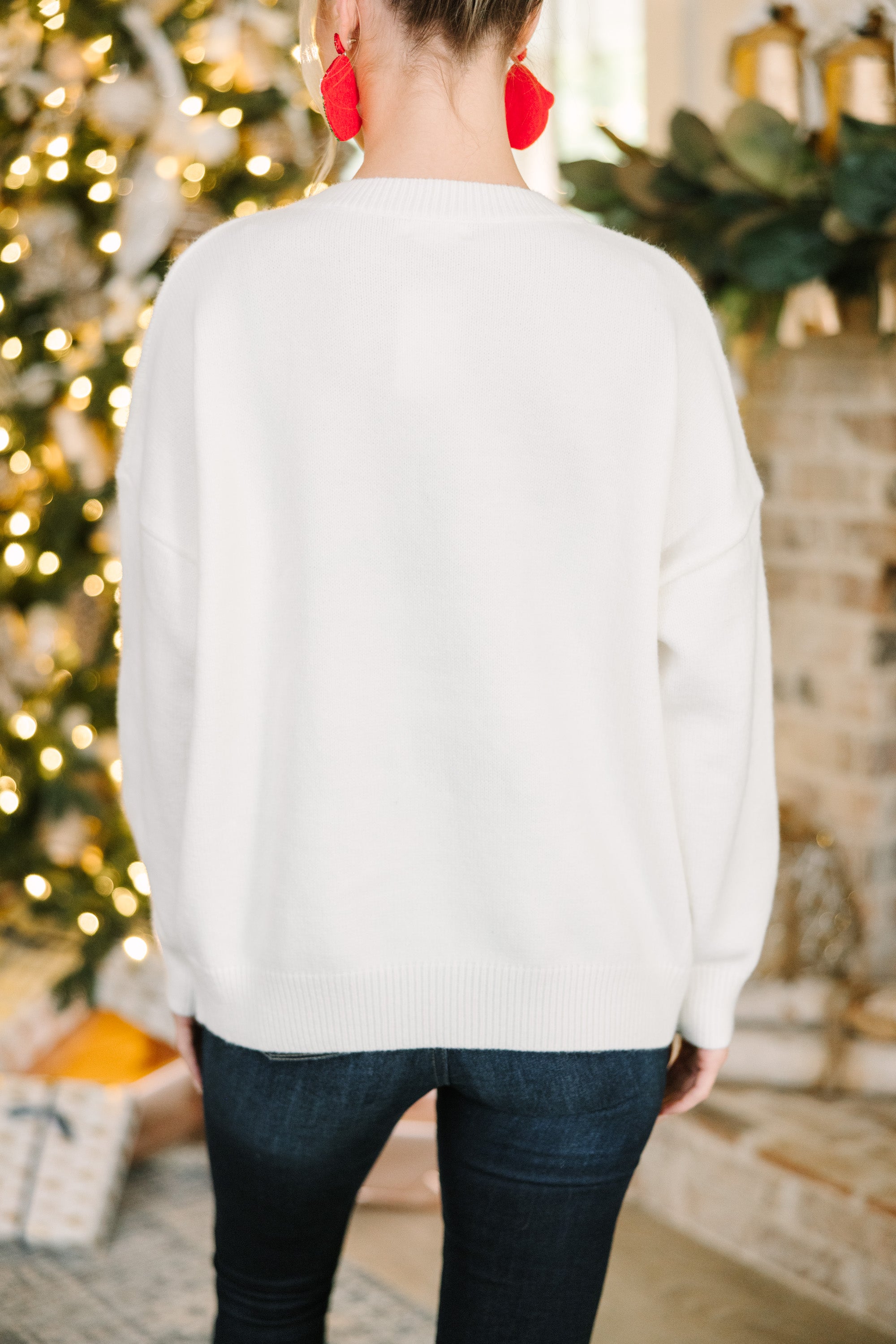 Feeling Grinchy Cream White Script Sweater