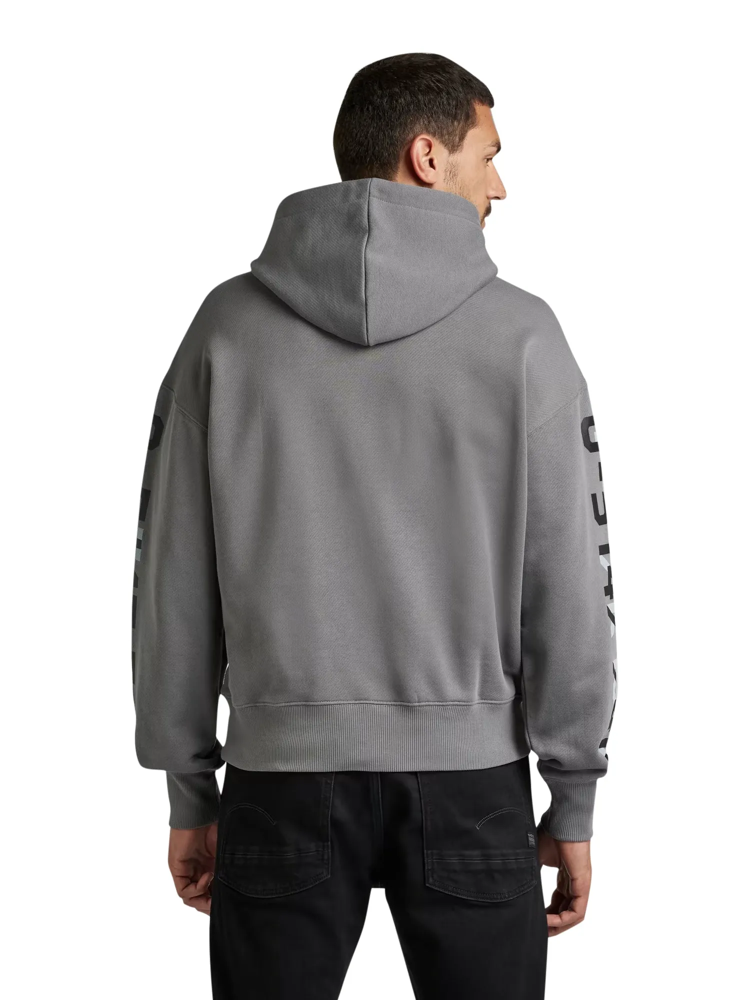 G-Star Raw Men's Sleeve Graphics Loose Hooded Sweater