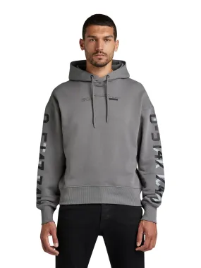 G-Star Raw Men's Sleeve Graphics Loose Hooded Sweater