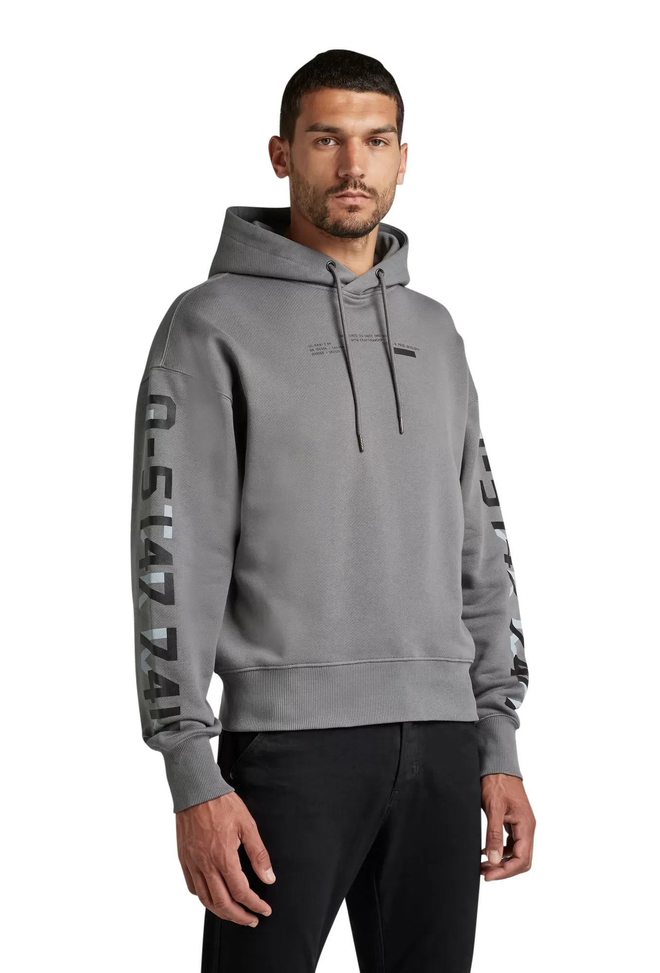 G-Star Raw Men's Sleeve Graphics Loose Hooded Sweater