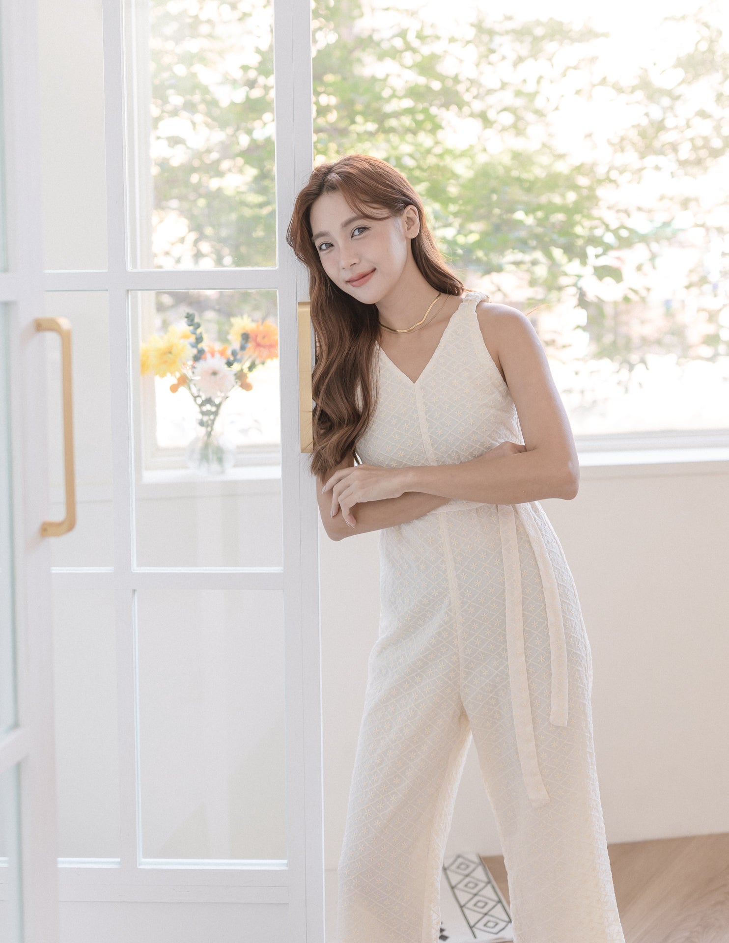 Genevieve Jumpsuit in Cream