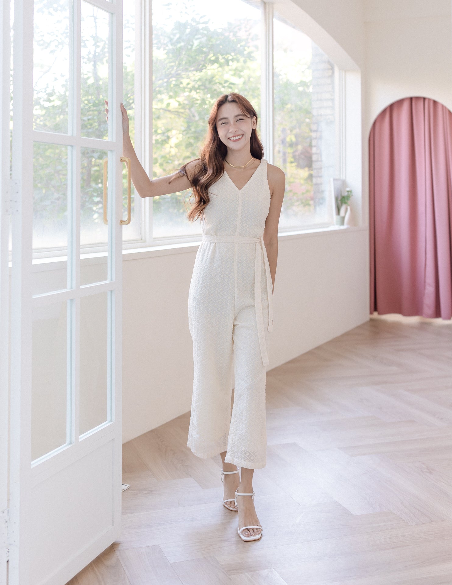 Genevieve Jumpsuit in Cream