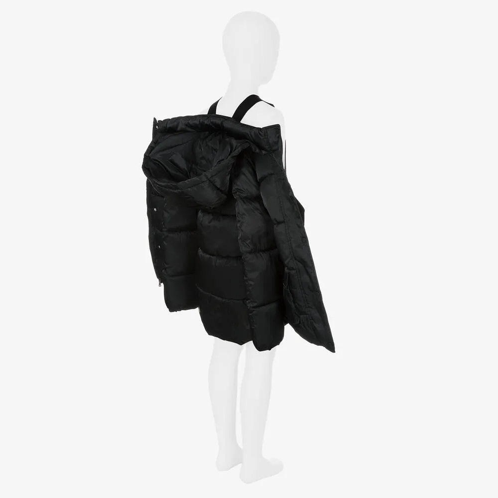 Girls Black Puffer Coat