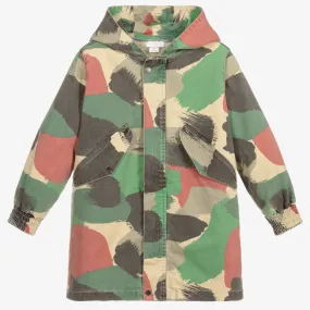 Green Denim Camouflage Coat 