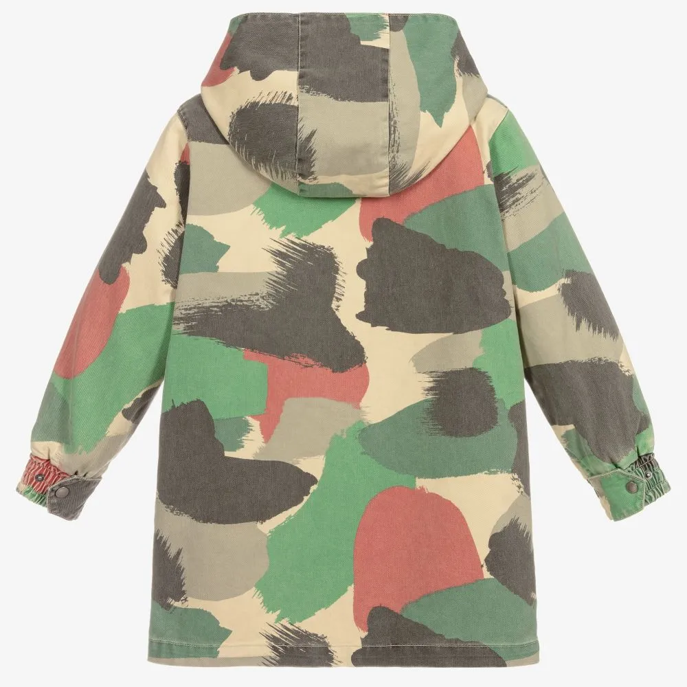 Green Denim Camouflage Coat 