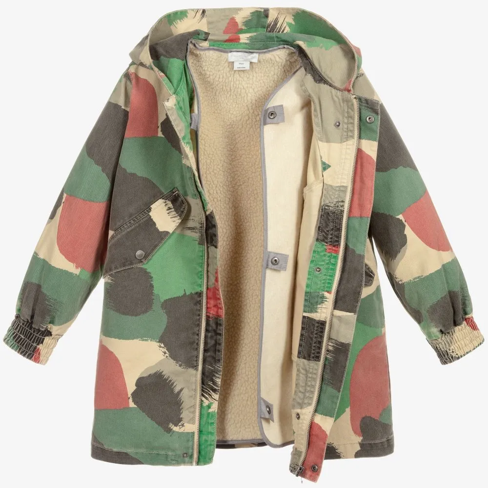 Green Denim Camouflage Coat 