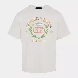 Homme Femme 10 Year Crest Tee In Cream