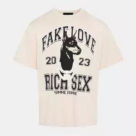 Homme Femme Fake Love Tee In Cream