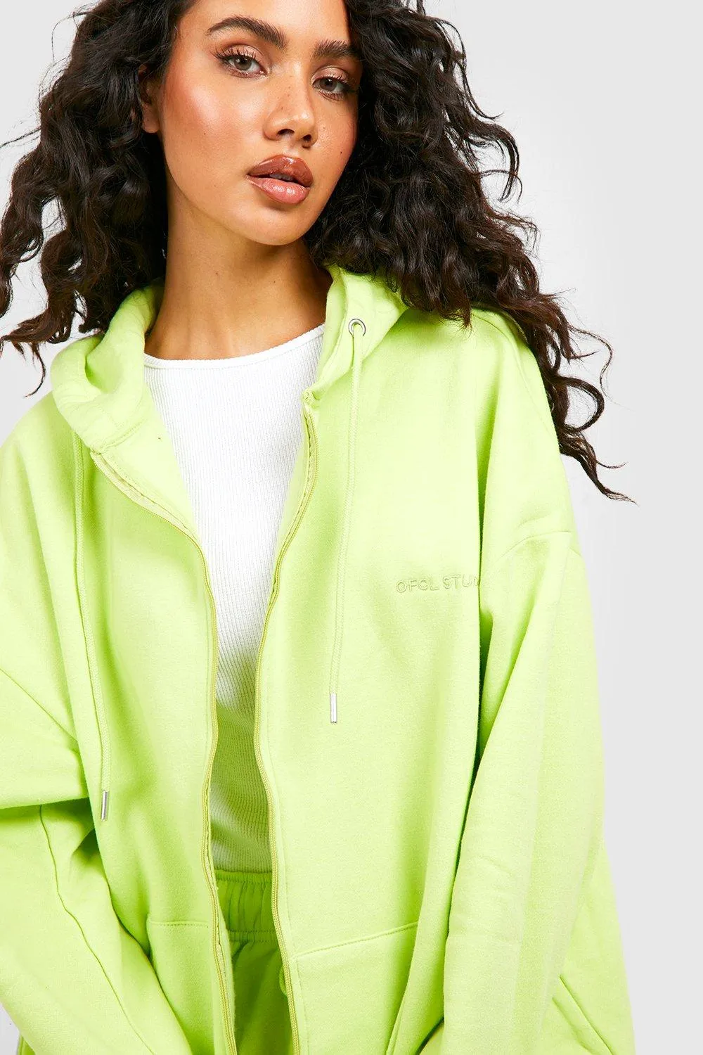 Hoodies & Sweatshirts | Oversized Zip Through Hoodie | boohoo