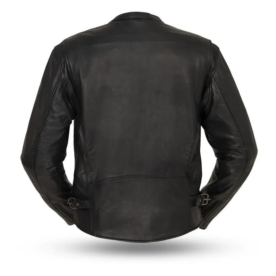 Indy Mens Leather Motorcycle Jacket