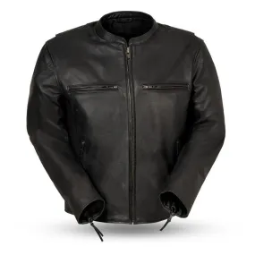 Indy Mens Leather Motorcycle Jacket