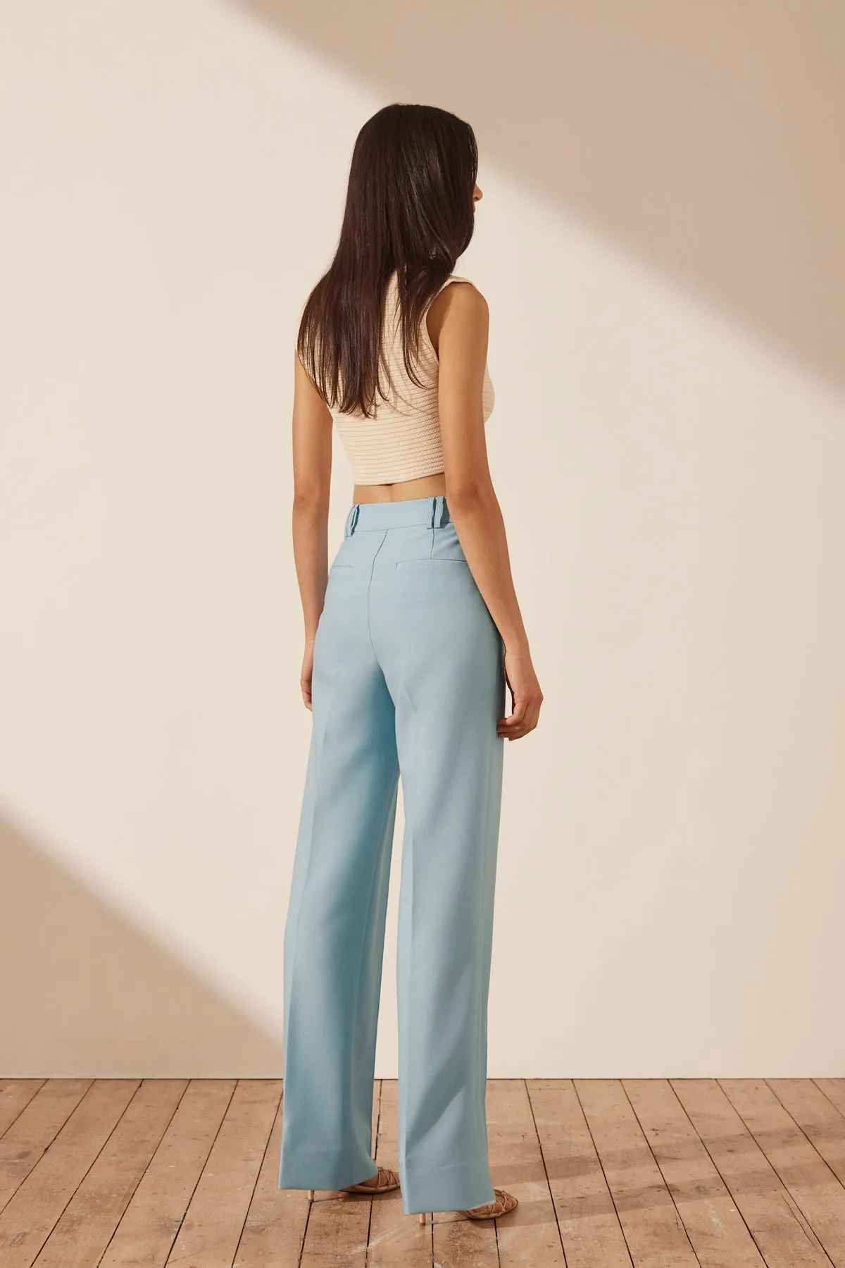 Irena Mid Rise Pant - Cool Blue