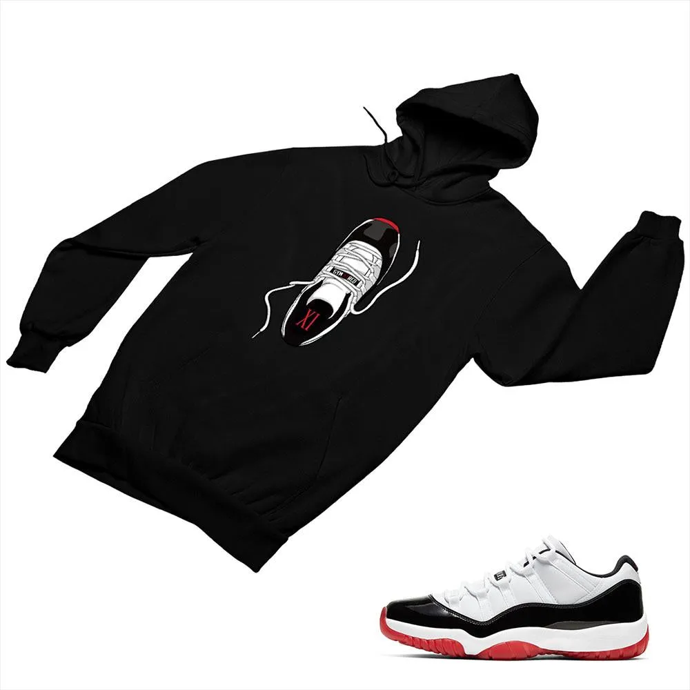 Jordan 11 White Bred Matching Custom Designed Hoodies JD 11-5-7-16