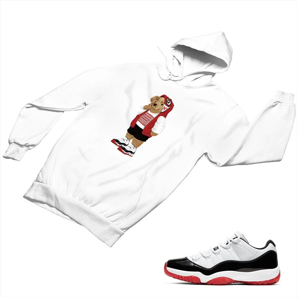 Jordan 11 White Bred Matching Custom Designed Hoodies JD 11-5-7-28