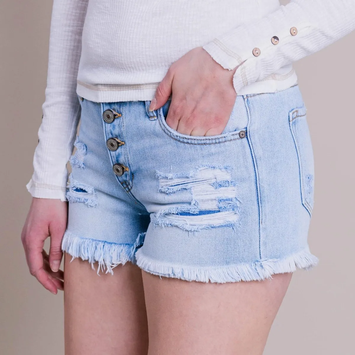 KanCan- Presley Mid Rise Boyfriend Shorts FINAL SALE